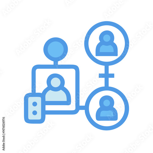 Abstract representation of hierarchical structure on black background graphic