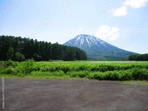Mt. Yotei, Hokkaido, Japan - Diorama Effect photo