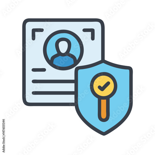 Protected Personal Information Security Identification Profile Data Concept