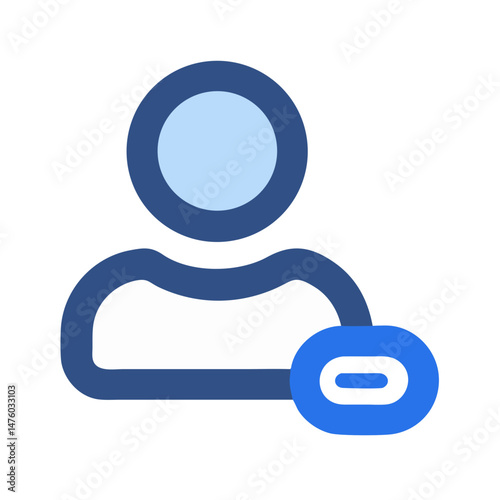 User icon with minus sign for account removal