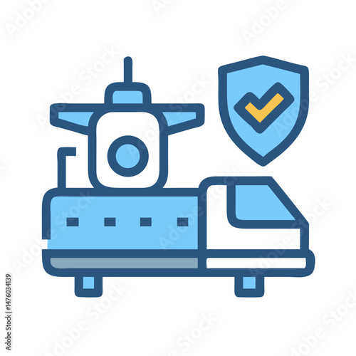 Insured transportation logistics delivery of goods by transport vehicle