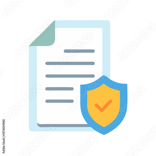 Document security protection illustration for business data