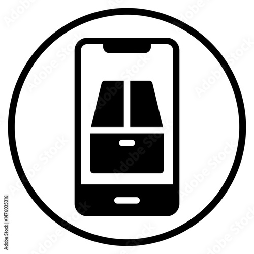 smartphone glyph icon