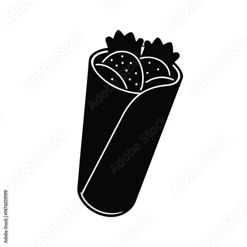 Caesar Wrap Food Illustration