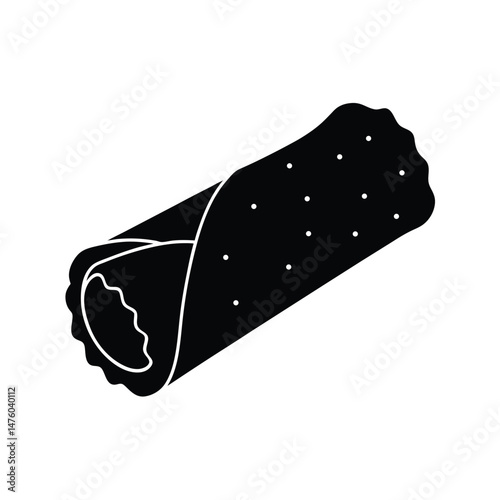 Egg Roll Silhouette Vector Image