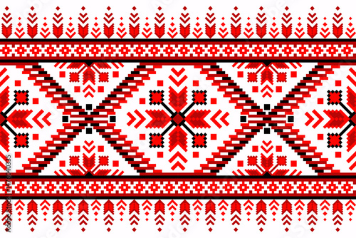 Ethnic oriental, traditional European pattern. Design pattern. Textile fabric. Ukrainian, Belarusian, African, Indonesian. Illustration. Seamless Aztec style abstract vector illustration for clothing
