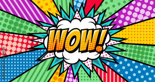 Colorful Comic WOW Illustration art