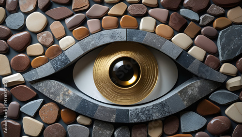 close up of a wooden eye