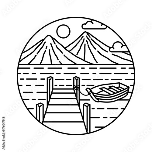 natural scenery in the frame illustration
