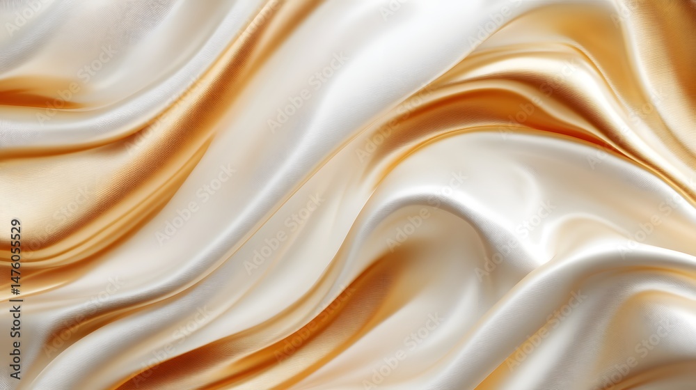 Obraz premium Elegant, flowing drapes of lustrous fabric.