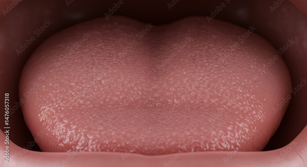 Fototapeta premium Human Tongue Anatomy View