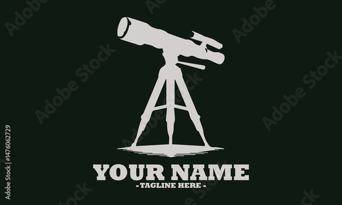 Teleskop icon. Teleskop illustration vector design and teleskop flat logo design icon