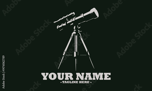 Teleskop icon. Teleskop illustration vector design and teleskop flat logo design icon