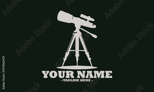 Teleskop icon. Teleskop illustration vector design and teleskop flat logo design icon
