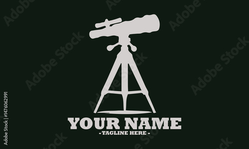 Teleskop icon. Teleskop illustration vector design and teleskop flat logo design icon