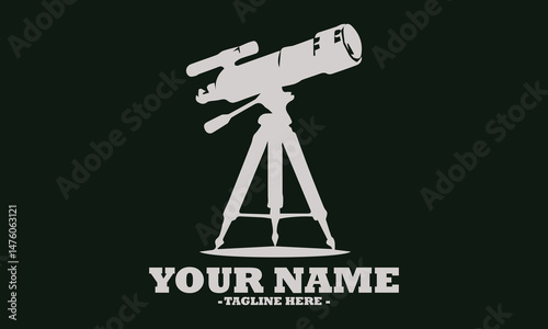 Teleskop icon. Teleskop illustration vector design and teleskop flat logo design icon