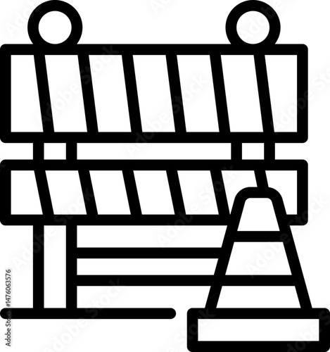 Traffic barrier icon