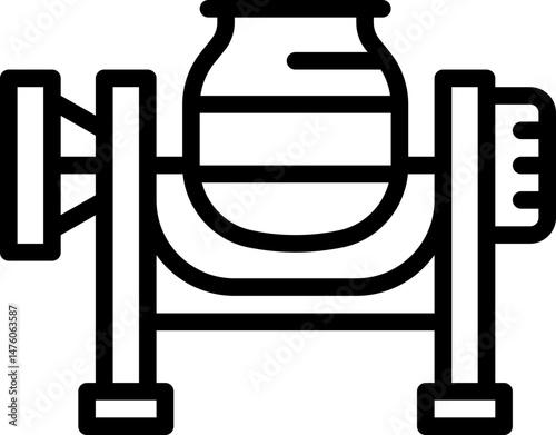 Concrete mixer icon