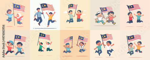 collection of people celebrating Malaysian independent day