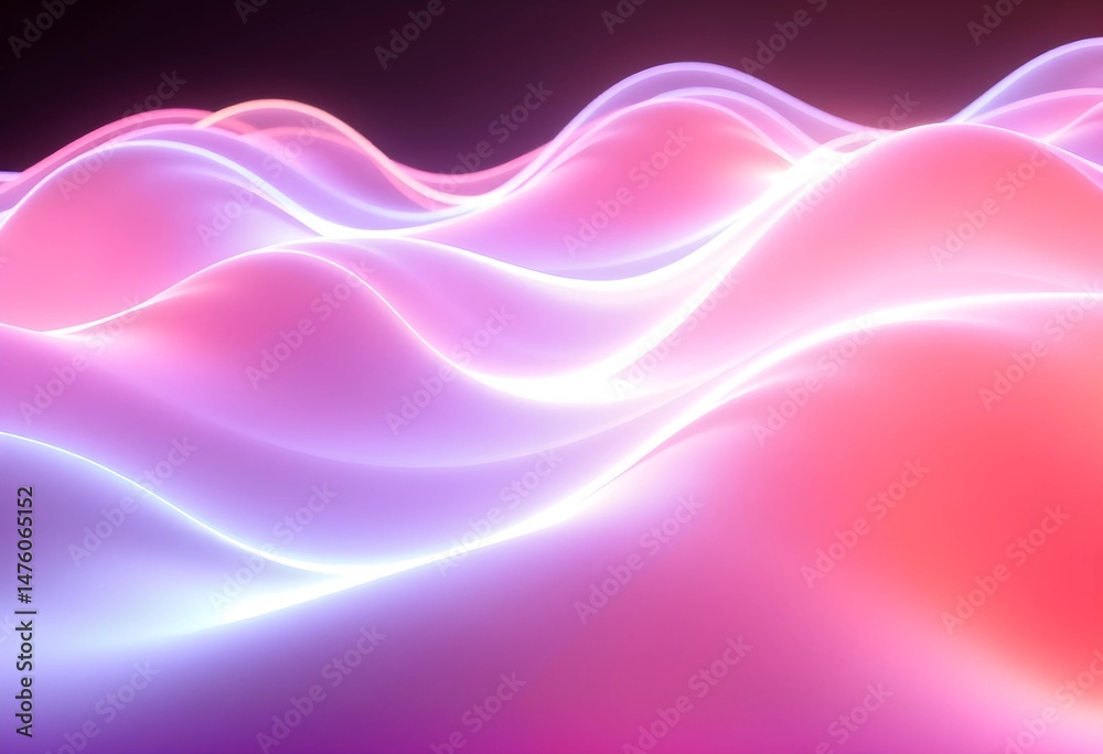 Abstract Glowing Waves in Neon Light Abstract Glowing Waves in Neon Light