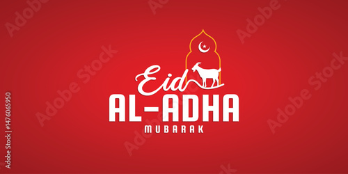 Eid al-Adha Sacrifice and Faith Celebration creative logo name typography design poster benner web post islamic festival vector illustration template 