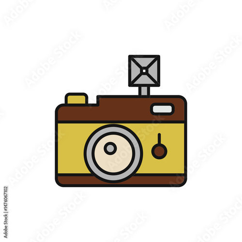 Vintage Camera Lens Icon for Nostalgic Photography.