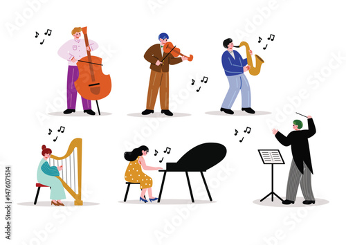 楽器を演奏する人々
