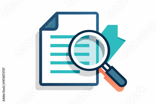 magnifying glass on document