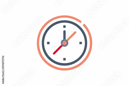 clock with two thin hands