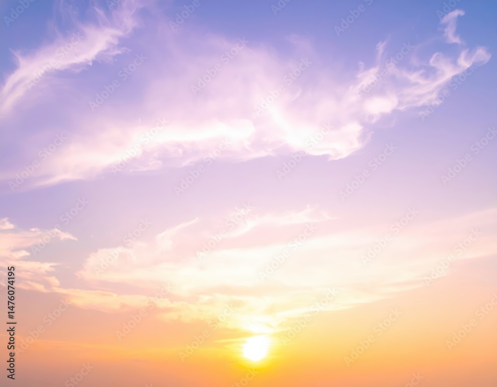 Obraz premium A vibrant blue sky stretches overhead, dotted with fluffy white clouds, creating a serene and uplifting atmosphere on a sunny day.