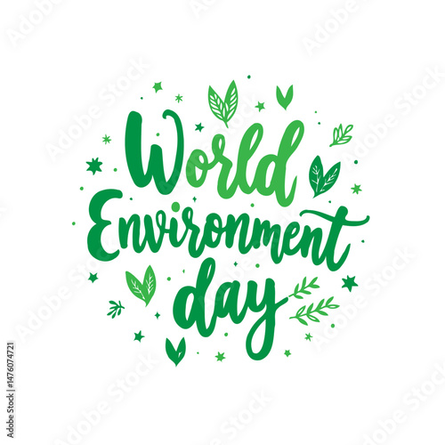 Celebration graphic design honoring our planet on World Environment Day observance