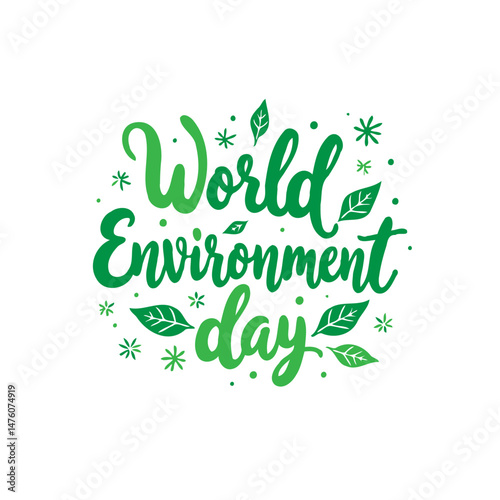 Celebratory typography design for the World Environment Day observance