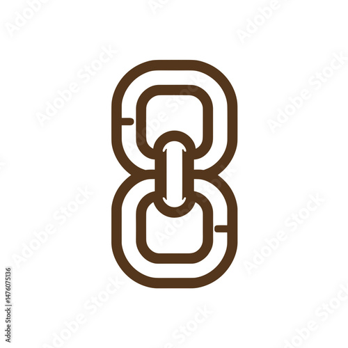 Link Icon Representing Connection and Communication on Transparent Background  