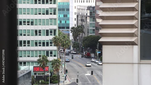 View Down LA City Street