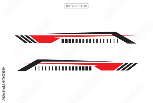 Car stickers modification body sport racing stripes templates design vector