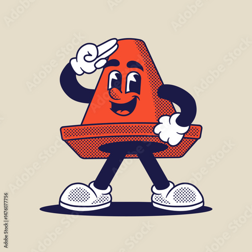 vector illustration of a cartoon roadblock