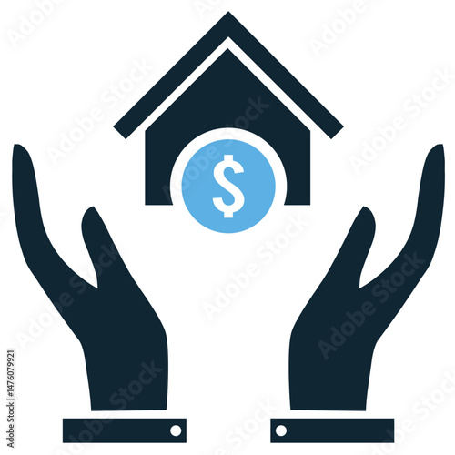 Real estate icon vector for property, housing, and investment concept. Ideal for housing market, finance apps, and mortgage interfaces.