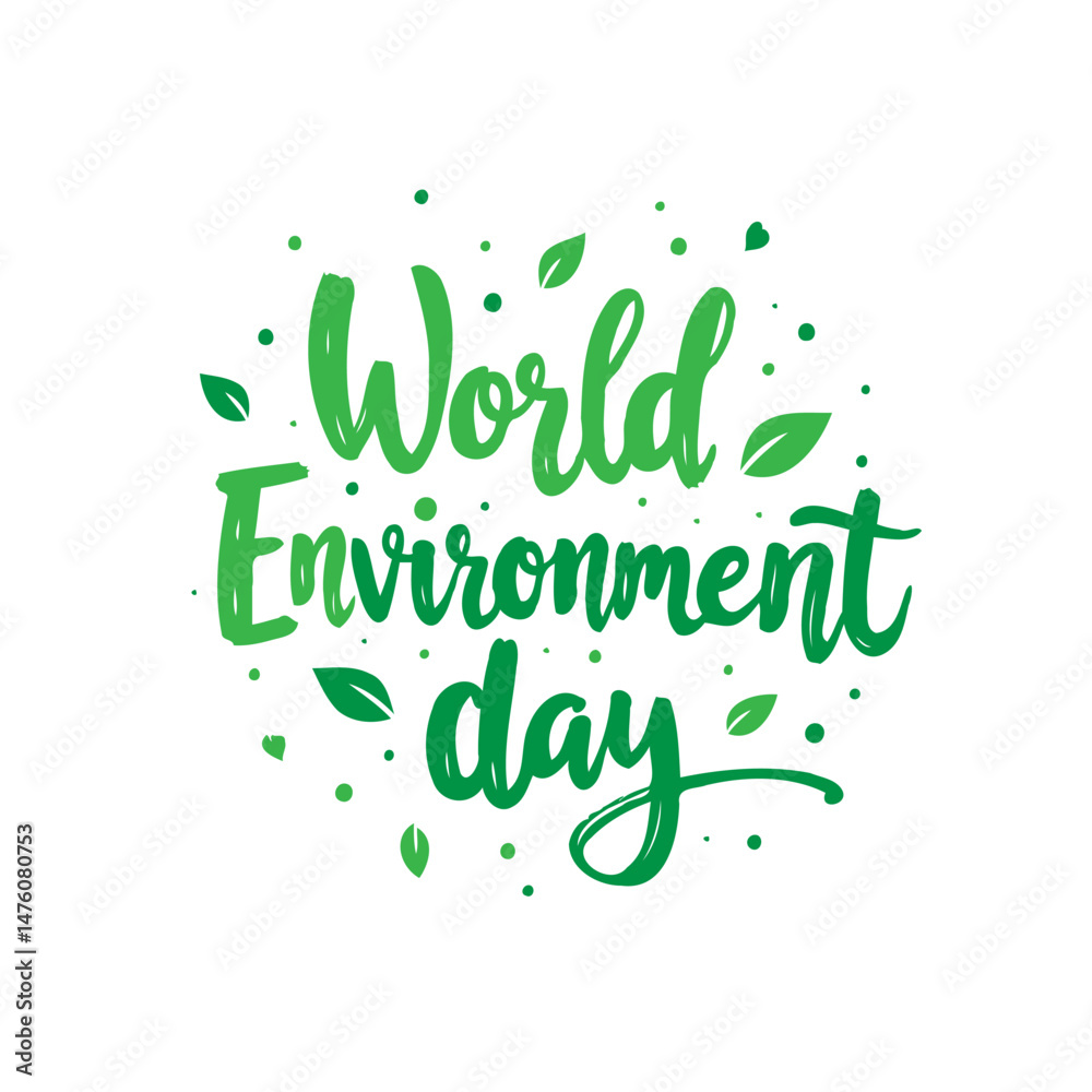 Obraz premium Vibrant lettering illustration celebrating world environment day eco-conscious theme