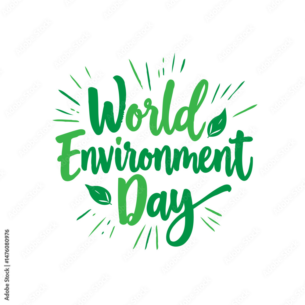 Fototapeta premium Celebrating World Environment Day: An Eco-Friendly Graphic Design Element