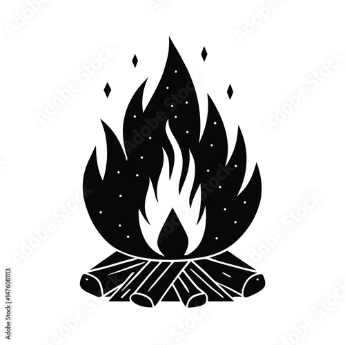 vector illustration of fire flames