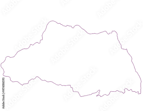 埼玉県　地図　白　イラスト
