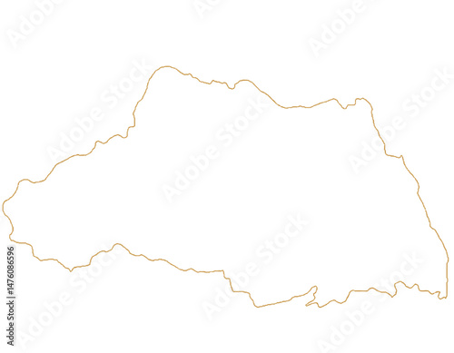 埼玉県　地図　白　イラスト