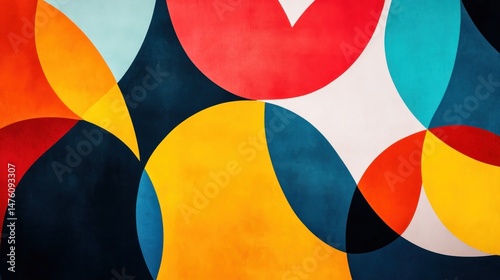 Abstract Colorful Circles Artwork