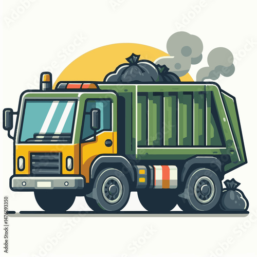 garbage, truck, trash, waste, recycling, service, recycle, rubbish, vehicle, transport, junk, environment, collection, container, clean, transportation, dump, garbage truck, disposal, urban, refuse, c