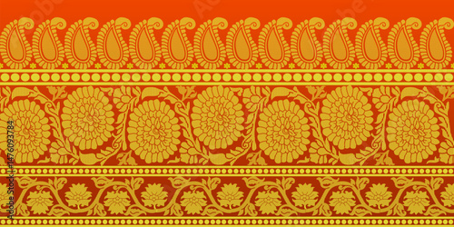 beautiful graphic saree design and this sari design is in Indian style which is for textile fashion industry and it can be used as wallpaper backdrop and website bg this style is originated in india 