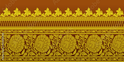 beautiful graphic saree design and this sari design is in Indian style which is for textile fashion industry and it can be used as wallpaper backdrop and website bg this style is originated in india 