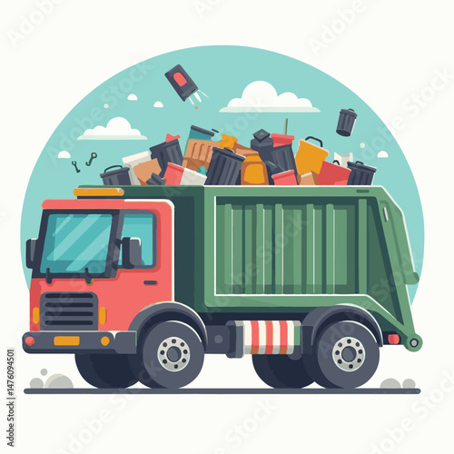 garbage, truck, trash, waste, recycling, service, recycle, rubbish, vehicle, transport, junk, environment, collection, container, clean, transportation, dump, garbage truck, disposal, urban, refuse, c