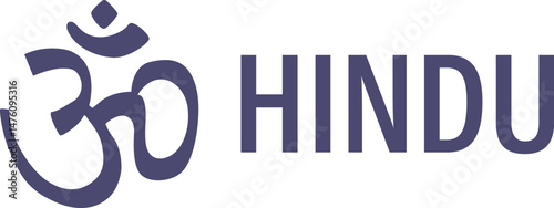 Hindu lettering sign vector illustration
