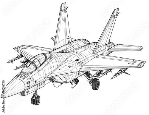 Fighter jet blueprint
