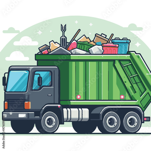 garbage, truck, trash, waste, recycling, service, recycle, rubbish, vehicle, transport, junk, environment, collection, container, clean, transportation, dump, garbage truck, disposal, urban, refuse, c